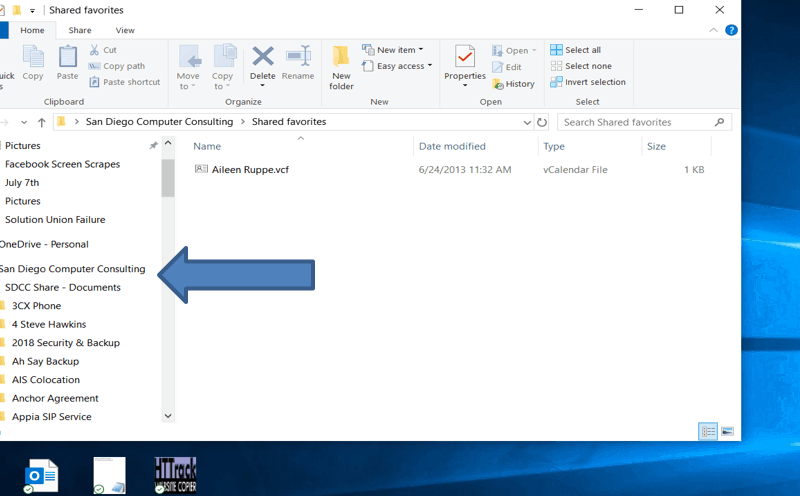 Onedrive shared folder